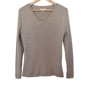 Croft & Barrow tan sweater size Medium